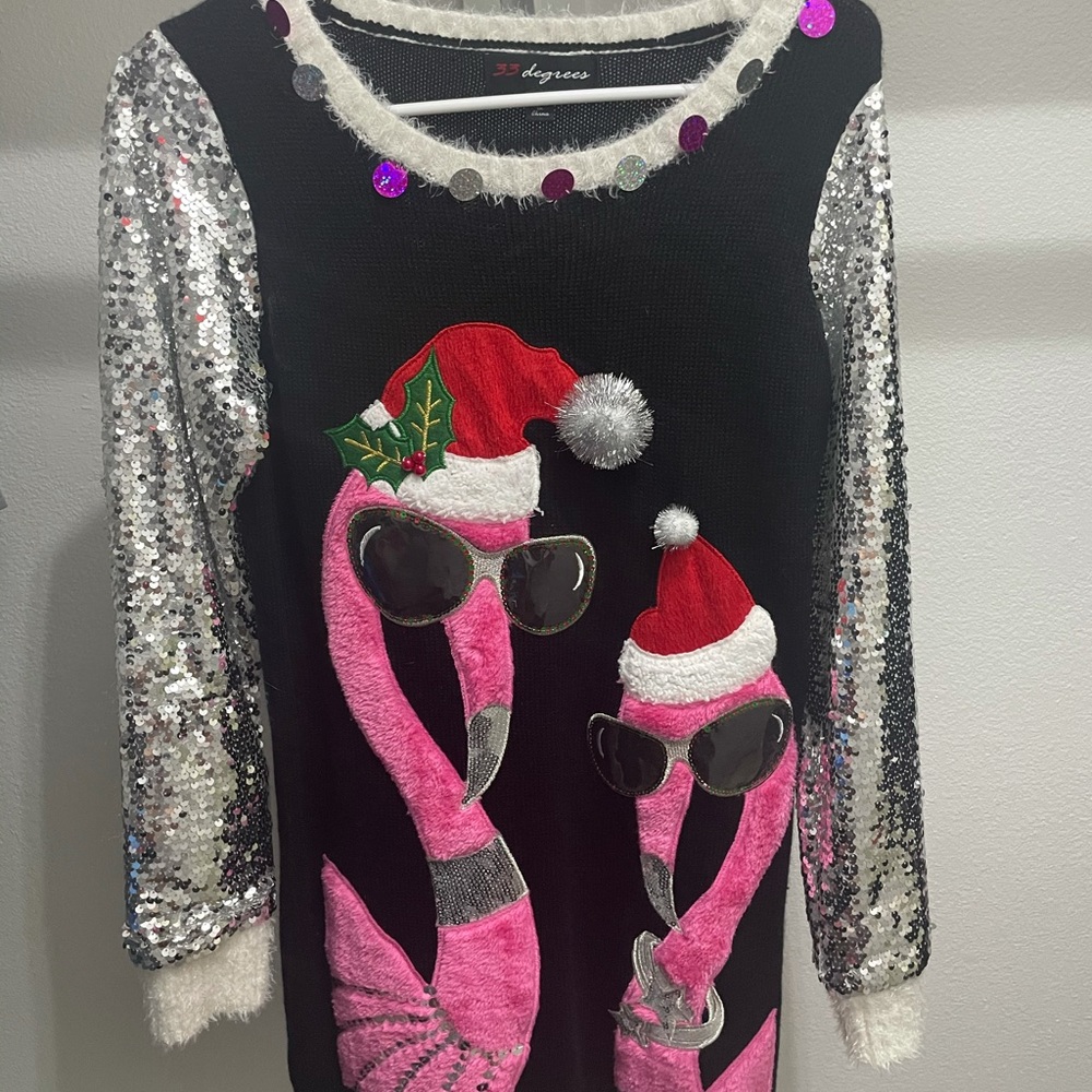 Flamingo christmas dress